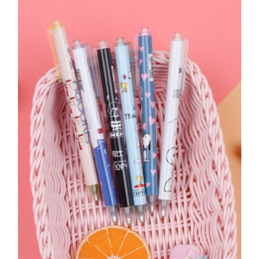 A130 BALLPOINT SNOOPY disney pulpen tinta biru hitam lucu imut atk alat tulis kantor buku pensil penghapus tipe tip x spidol highlighter surat remaja kertas menggambar sekolah perlengkapan cute murah penggaris aksesories aksesoris stationery plastik