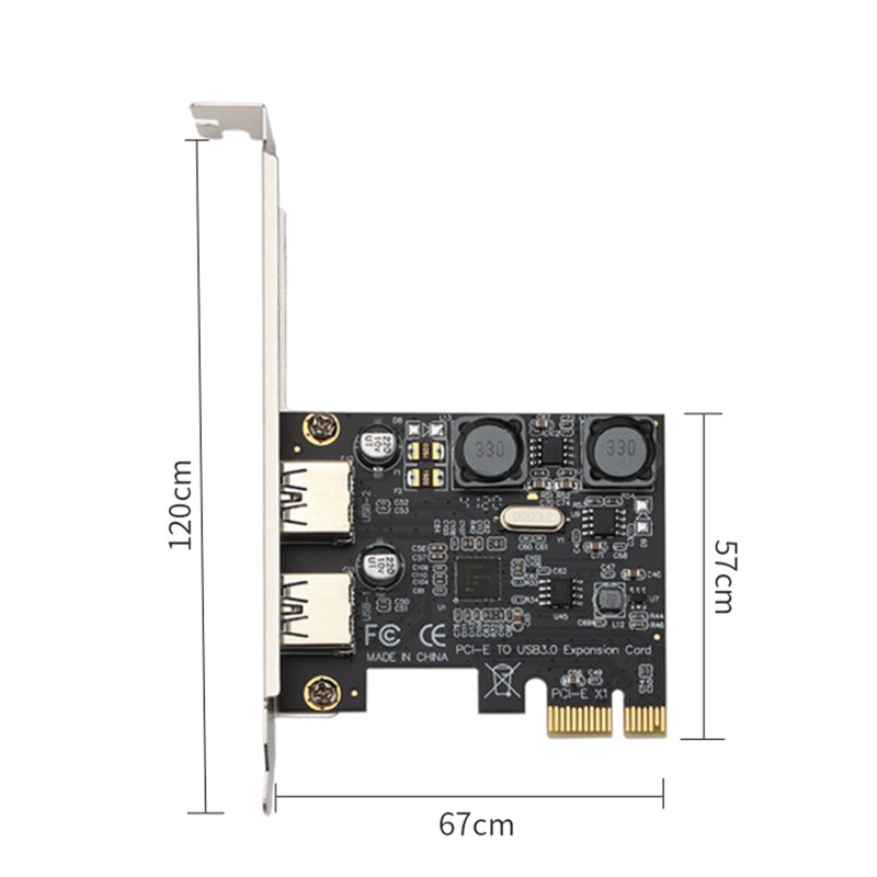 Btsg PCI-E Ke USB 3.0 2-Port Kartu Ekspanding Internal USB3.0 Hub Converter Untuk Windows7 (32-bit/64-bit)8/8.1/10 XP