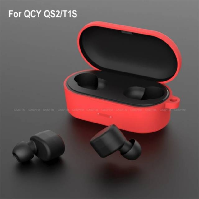 Silicon QCY T1S QS2 Case Silicone Cover Silikon Pelindung Plus Gantung