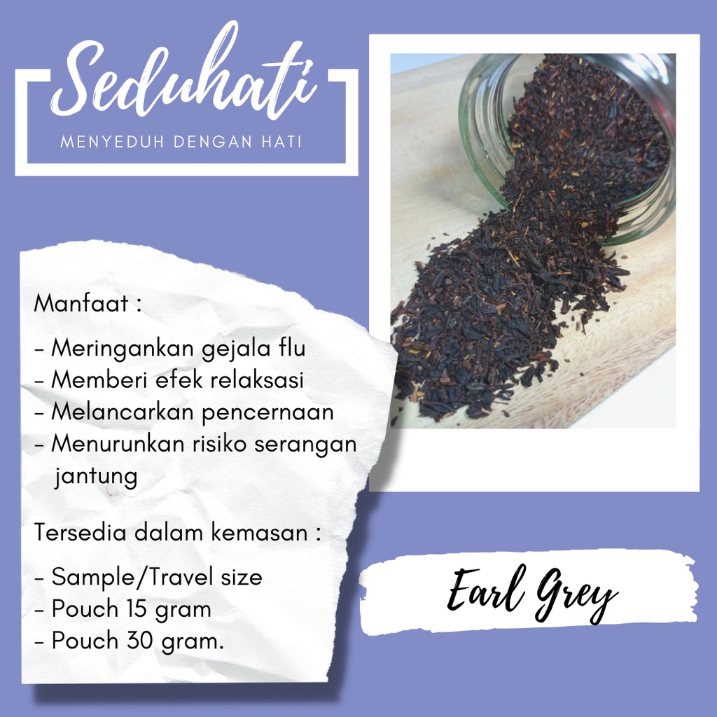 

Seduhati Earl Grey/ Teh Hitam dengan Bergamot Oil Premium Herbal/ Tea Tube/ Tea Hampers/ Hampers Unik