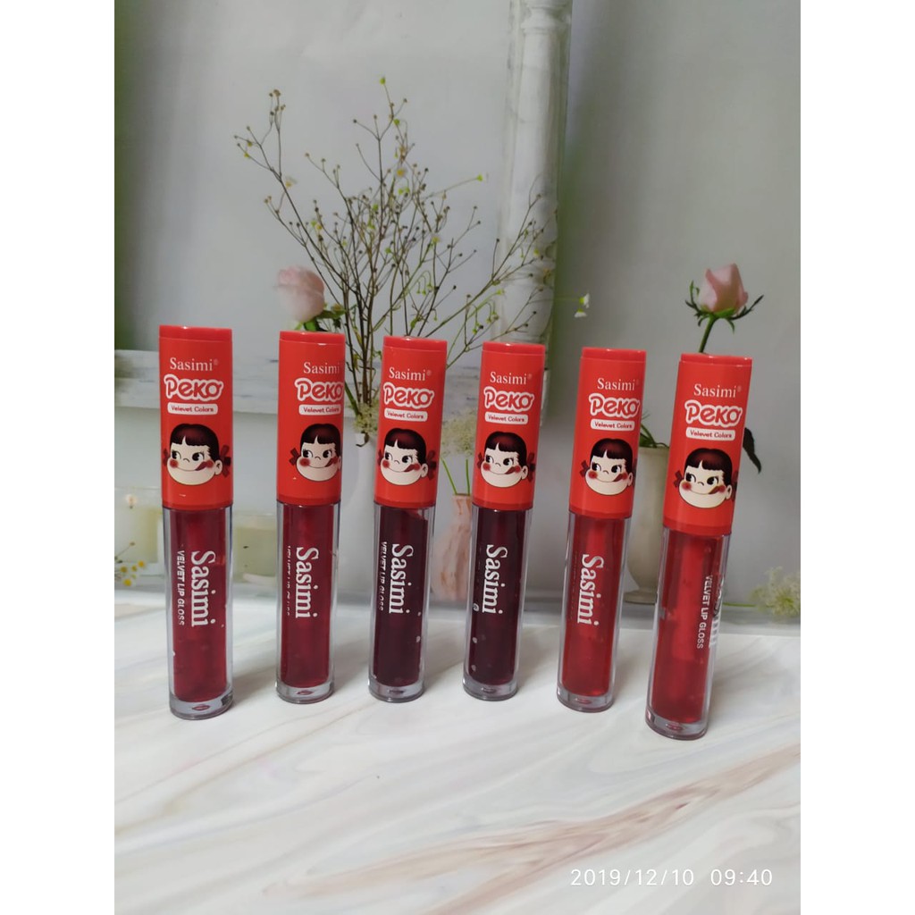 (promo akhir tahun ) 3 PCS - LIPTINT PEKO Velevet colors SASIMI 1818