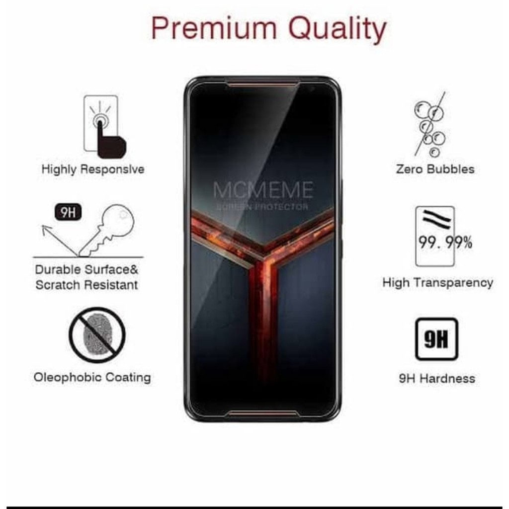 Tempered glass ASUS ROG 2 3 5 5S pro 6 7 PHONE GAMING Anti gores screen guard kaca