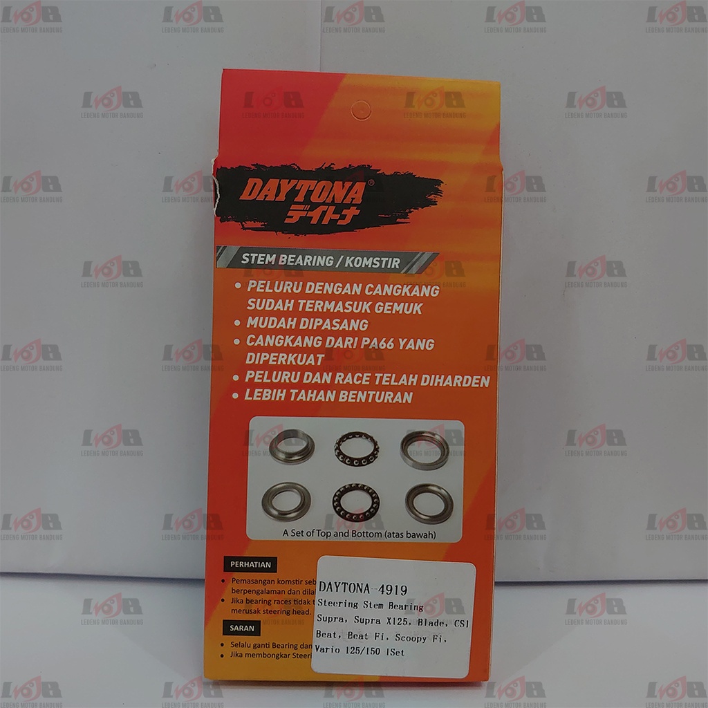 Daytona Komstir Beat FI Supra X Vario 125 Scoopy Revo 4919 Superstock Bearing Set