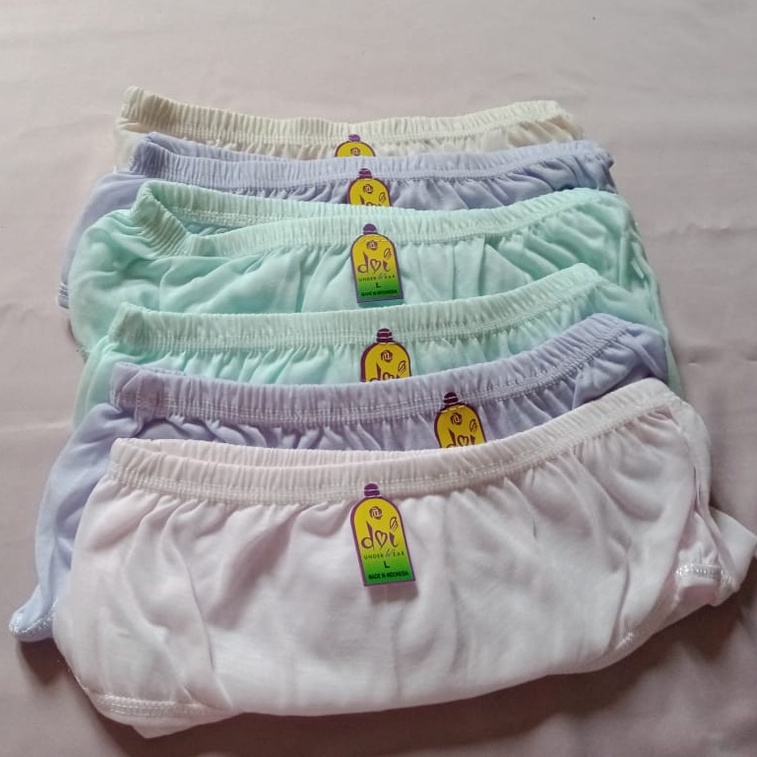 6 Pcs Celana Dalam Wanita Dewasa Polos / CD Wanita Dewasa / Cangcut Wanita Dewasa Polos Berkualitas