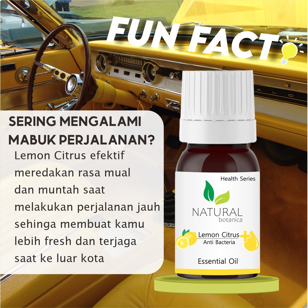 Natural Botanica Lemon Citrus Essential Oil Pure Minyak Esensial AromaTerapi Diffuser Humidifier