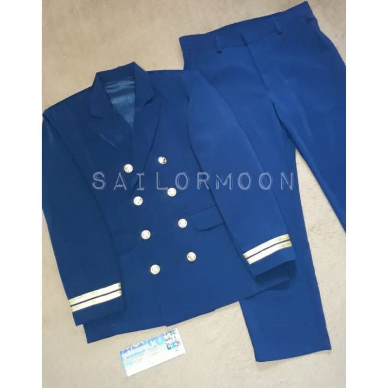 JAS PELAYARAN NAVY BLUE JAS WEDDING PELAUT SERAGAM NIKAH PELAUT JAS NAVY PELAYARAN JAS WISUDA PELAUT