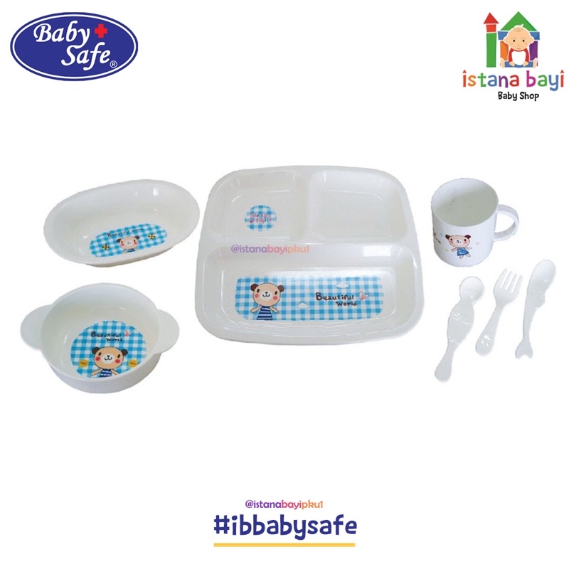 Baby Safe Feeding Set isi 7pcs - Peralatan Makan Mpasi FS601