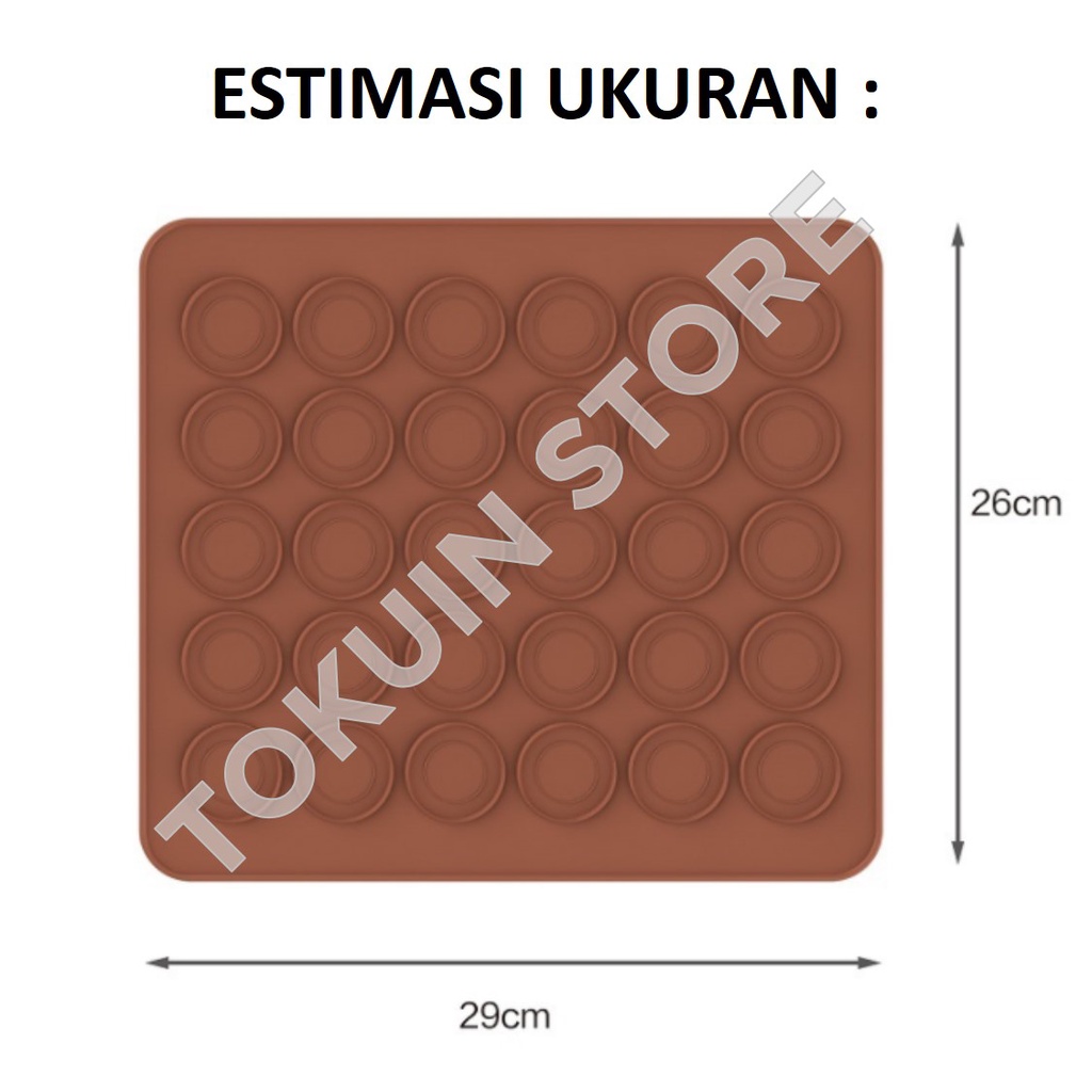 Alas Cetakan Kue Macaroon Macaron Adonan Silikon Silicone Baking Makaron Mat
