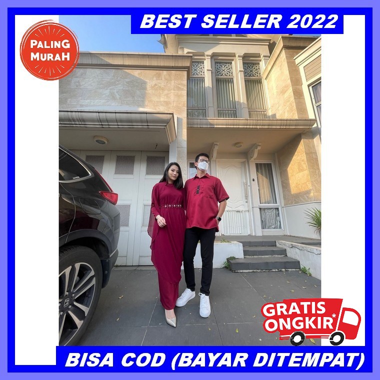 Nizar Couple Baju Couple Cewek Cowok Muslim Hijab Model Terbaru 2022 Baju Kopel Gamis Dan Kemeja Sua