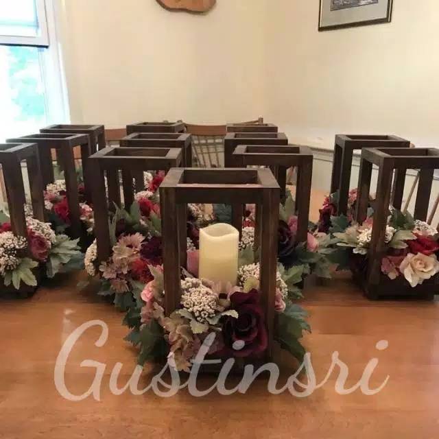 WEDDING BACKDROP PERNIKAHAN STANDING FLOWER KAYU RUSTIC  DEKORASI PERNIKAHAN BUNGA PESTA VAS BUNGA