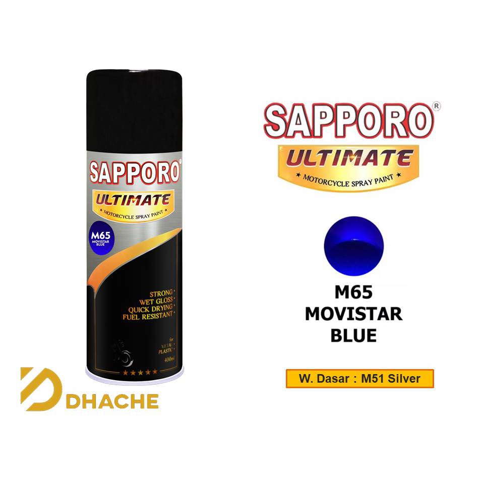 Cat Semprot Pilox Sapporo Ultimate M65 Movistar Blue 400cc Biru Yamaha Pylox Pilok