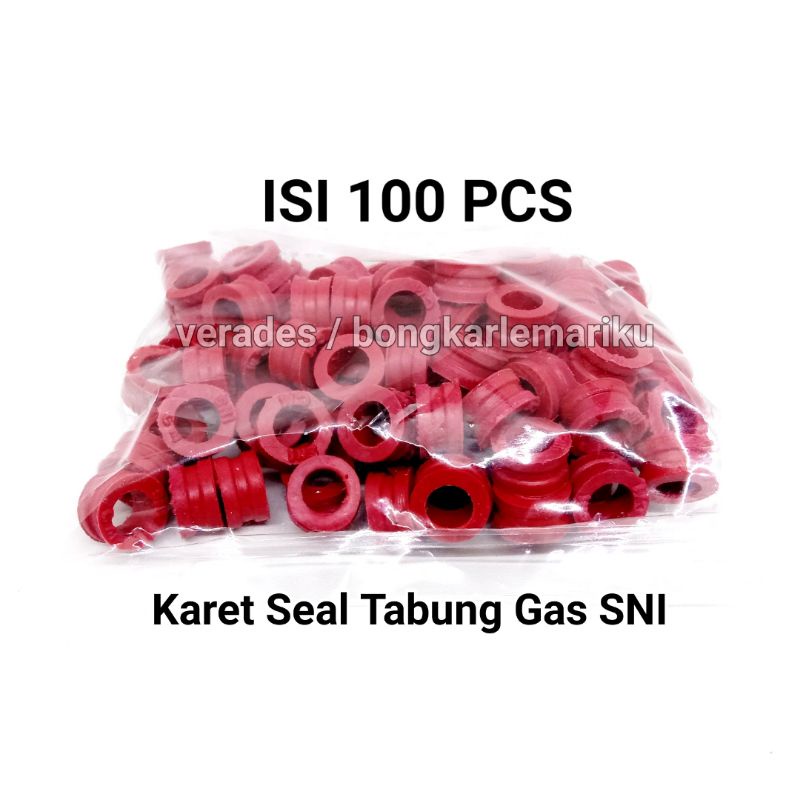 (100 PCS) Karet Seal Tabung Gas LPG SNI Merah