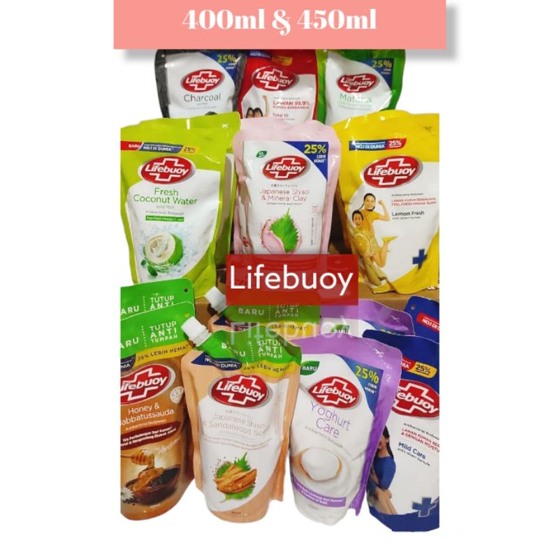 Lifebuoy Bodywash Sabun Mandi Cair All Varian 400ml & 450ml Harga Promo Murah