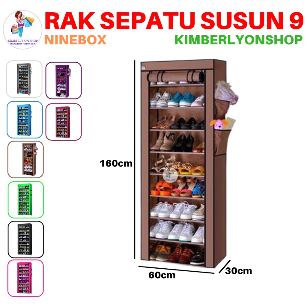 Rak Sepatu 10 Cover 9 Susun ( FREE ORKIM )