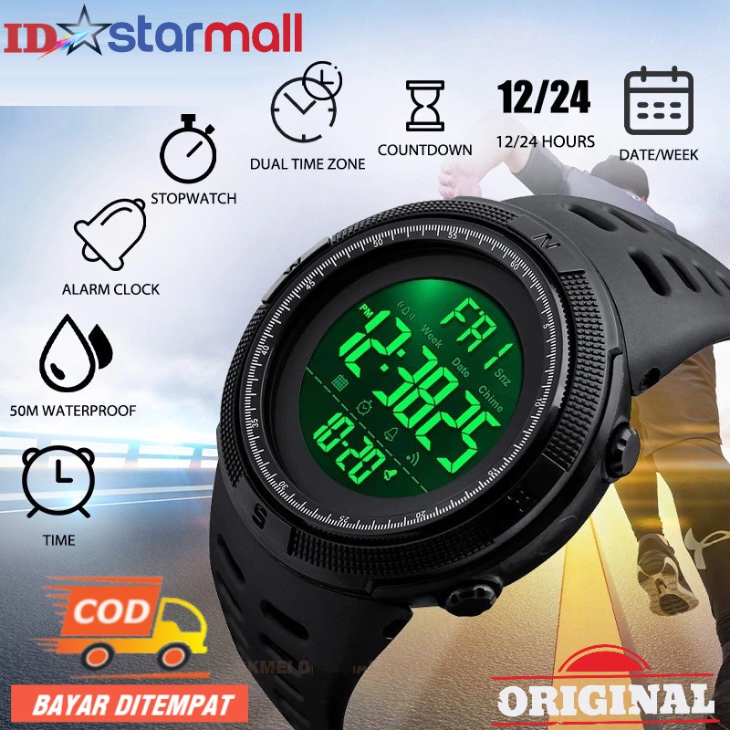 Jam Tangan Pria Digital Sport Anti Air 50M SKMEI Original STR1251