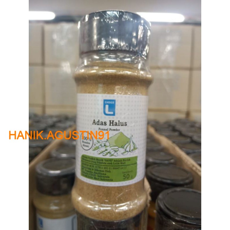 

ADAS BUBUK HALUS CHOICE L BUMBU DAPUR 50GR
