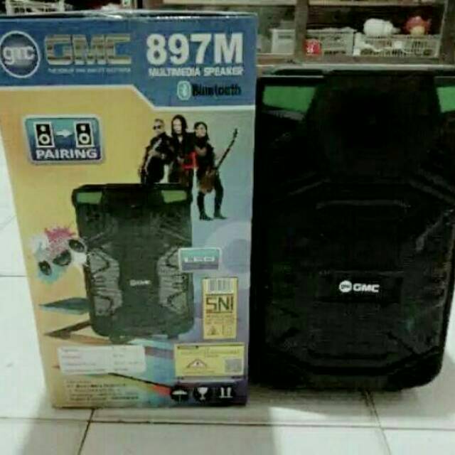 SPEAKER BLUETOOTH MULTIMEDIA GMC 897M 897C/SPEAKER KARAOKE MEETING MULTIFUNGSI SUPER BASS SUBWOOFER