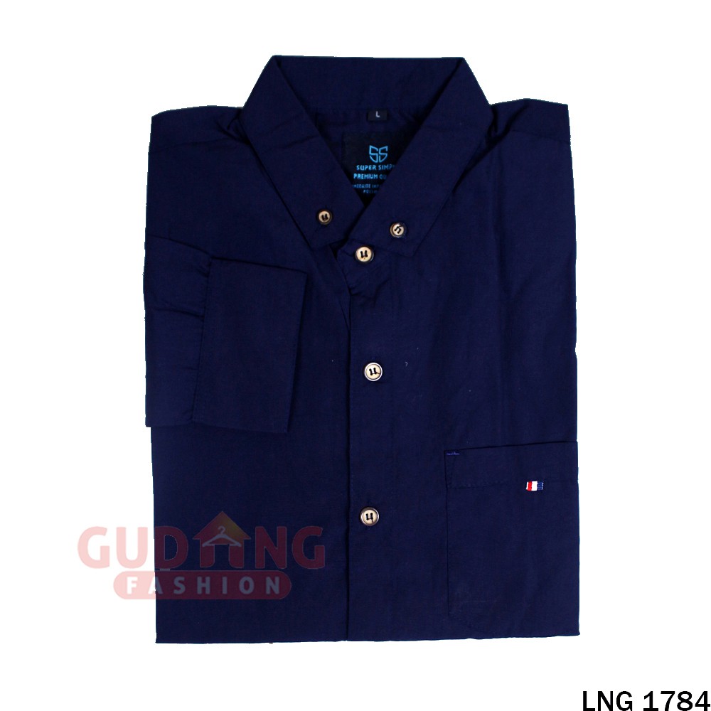 Kemeja Pria Lengan Panjang Oxford Polos - LNG 1784