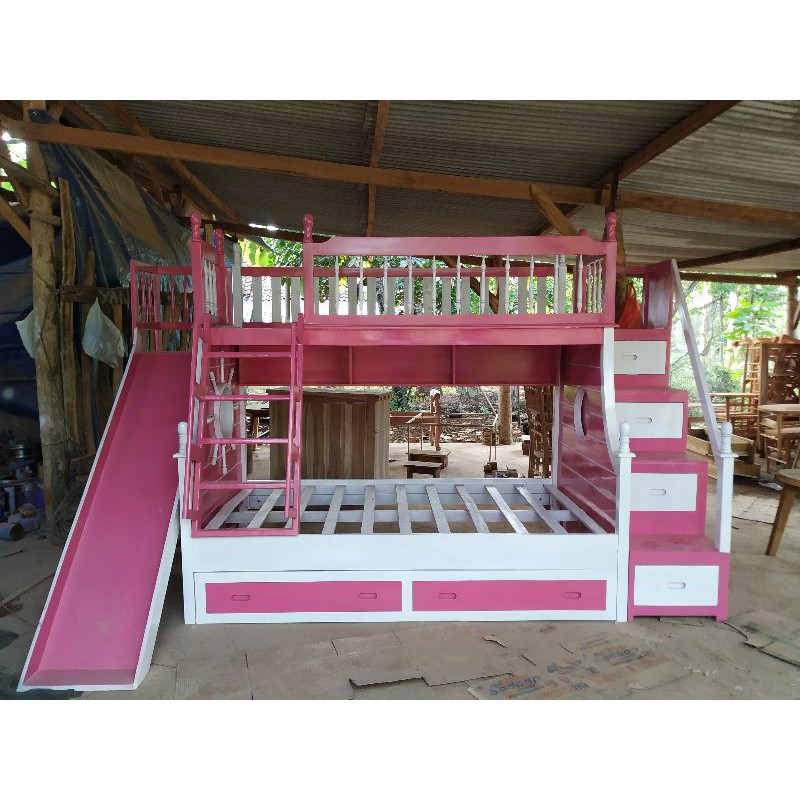 Ranjang susun anak lantai 3 prosotan murah terbaru