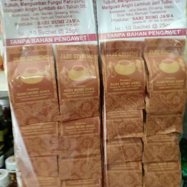 

JAHE GINGSENG SARI BUMI JAWA TANPA BAHAN PENGAWET