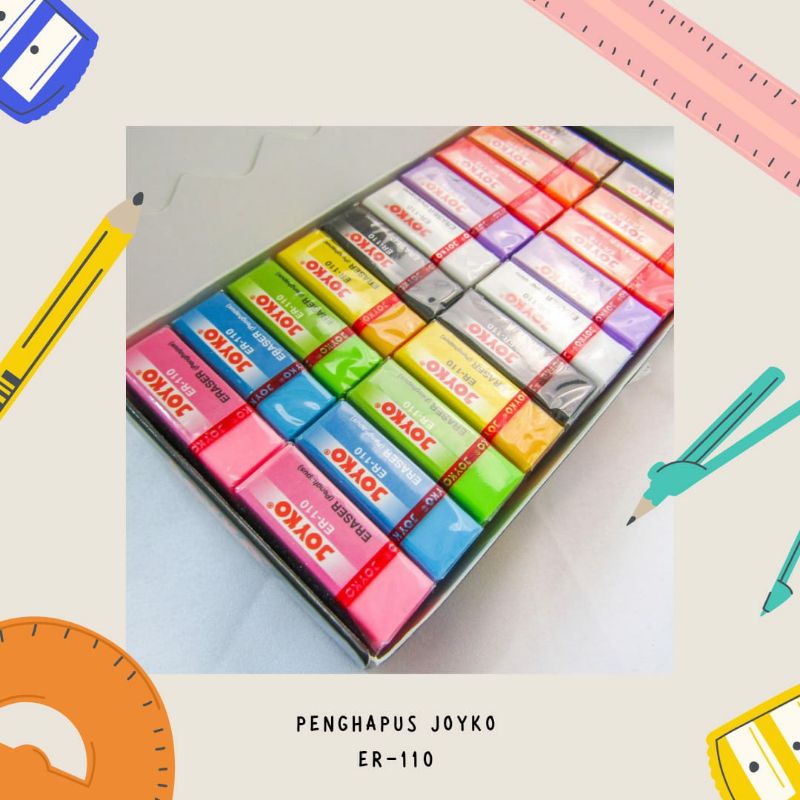 Joyko Penghapus Eraser ER-110 Full colour Penghapus Pensil Joyko