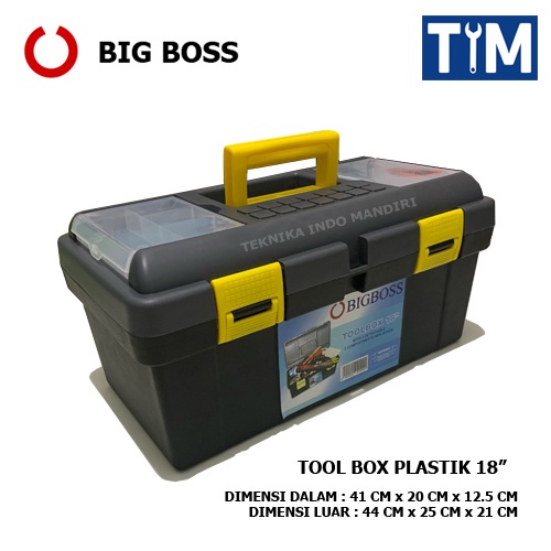 BIG BOSS Tool Box Plastik 18 INCH / Kotak Perkakas / Toolbox 18&quot;