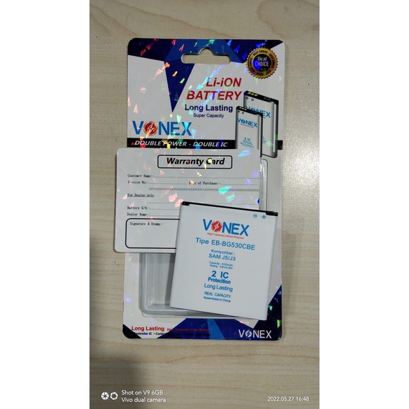 Baterai Double Power Samsung J3 EB-BG530CBE Batre HP Vonex Original Baterai Double Power Samsung J5 