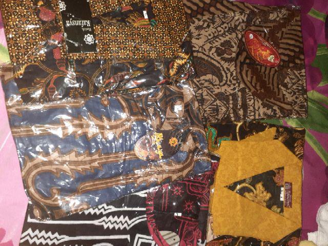 Blouse Batik Kombinasi Embos Size M L Xl Xxl Xxxl L5