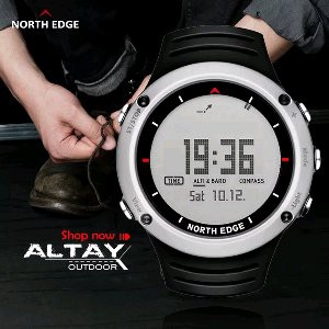 Jual North Edge Altay Black Silver not Range or Suunto Diskon