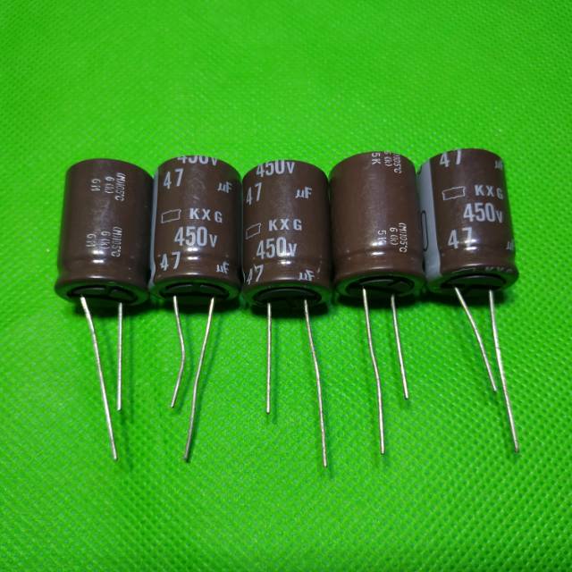 kapasitor capasitor elco elko 47uf 450v 47 uf 450 volt original NIPPON CHEMICON
