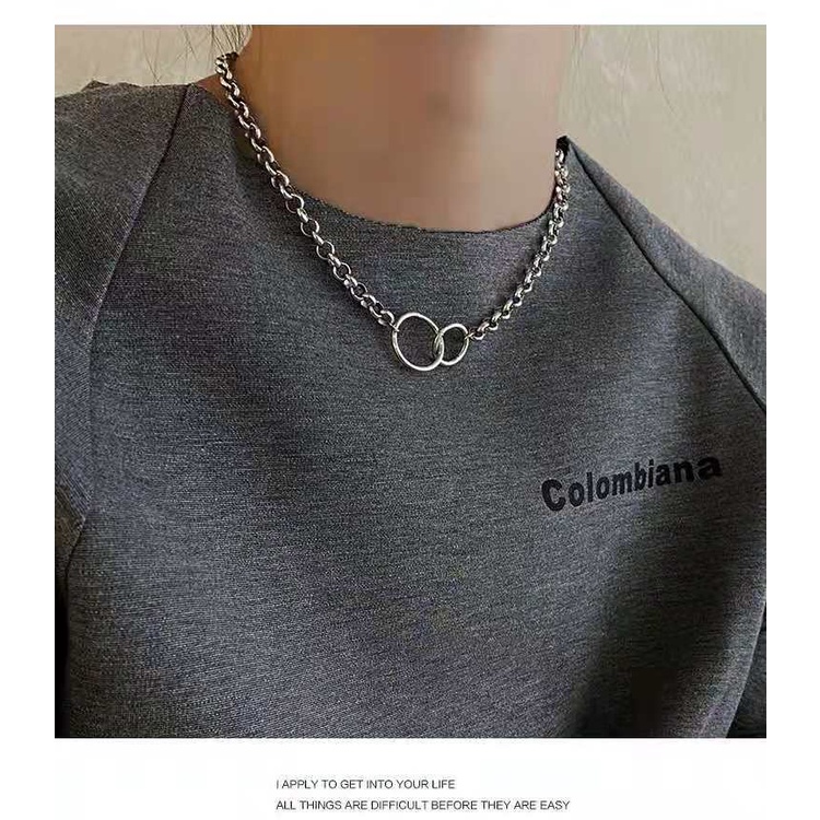 Kalung Rantai Klavikula Bahan Titanium Steel Untuk Wanita