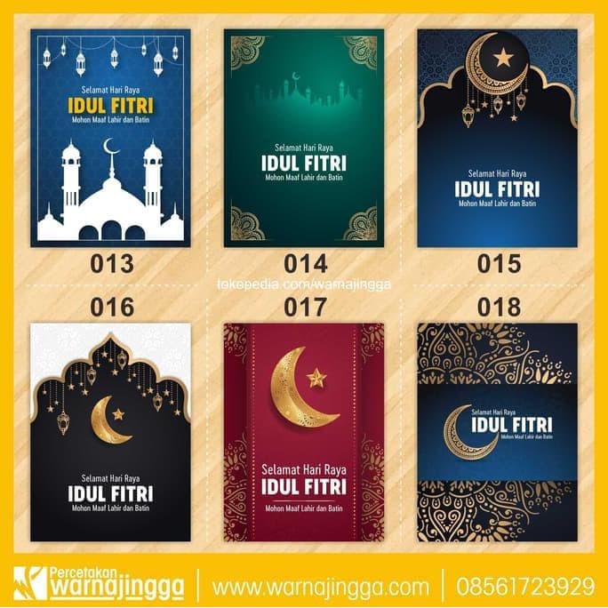 

Kartu Lebaran Ucapan Idul Fitri- Kertas Fancy Tebal Free Amplop