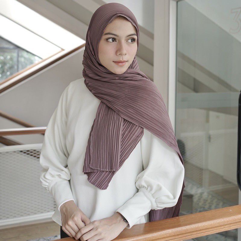 pasmina plisket kerudung plisket