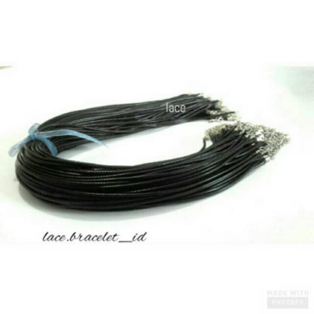 Jual KALUNG TALI KOREA / Tali Kalung Hitam 2mm | Shopee Indonesia