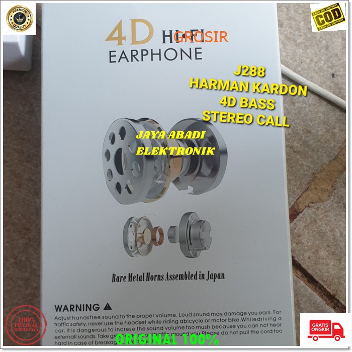 J288 4D HEADSET HP 3.5MM HANDSFREE STEREO DOBEL BASS SUPER EARPOD HEADSET HANDSFREE HEADPHONE EARPHONE MUSIC VOKAL AUDIO SOUND EARPOD IN EAR KARET KARAOKE MEGA BAS HIFI MEGABASS HANDPHONE AUDIO SUARA SMULE KARAOKE BISA KESEGALA JENIS GADGET SUARA JERNIH