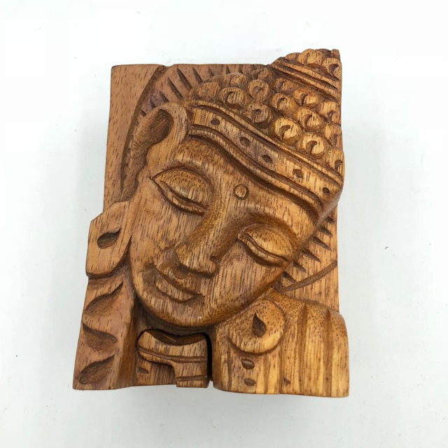 Pajangan Kayu Budha - Wooden Budha Figure - Kotak Cincin Vintage