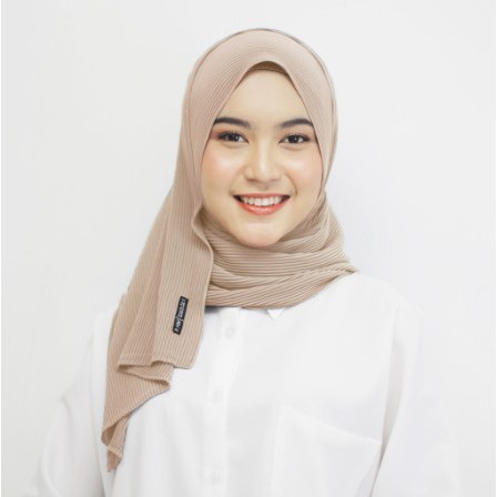 PASHMINA hijab CERUTY PLISKET FULL LIDI TANPA GARIS TENGAH jilbab pashmina plisket PLEATED SHAWL TERMURAH dan TERLARIS-Soft milo