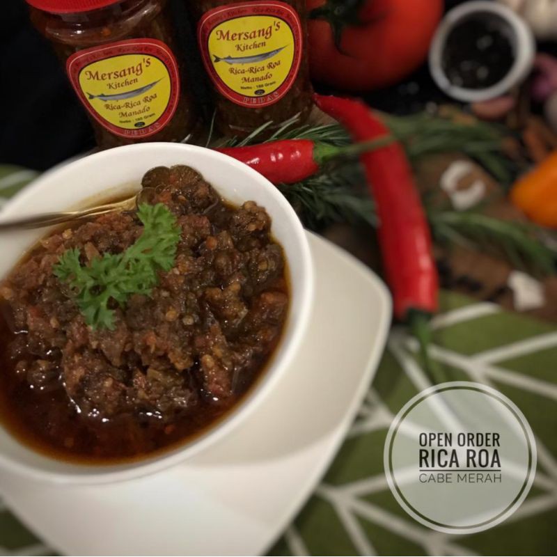 

Sambal Rica Roa Cabe Merah Khas Manado Mersang 120gr & 180gr