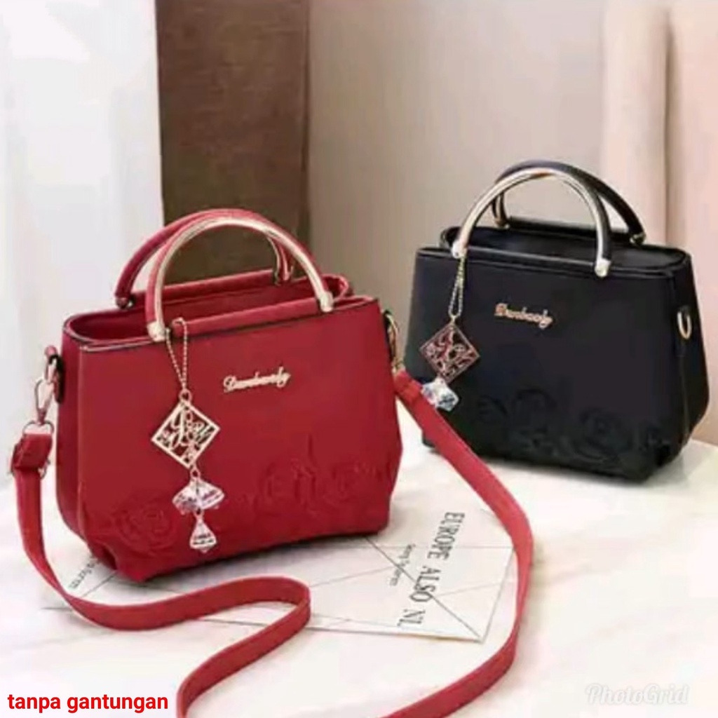 AQR=Tas selempang wanita&amp;jinjing;Tas motif bunga /Tas Import Batam murah'2 ruang.Tas pesta&amp;Kado