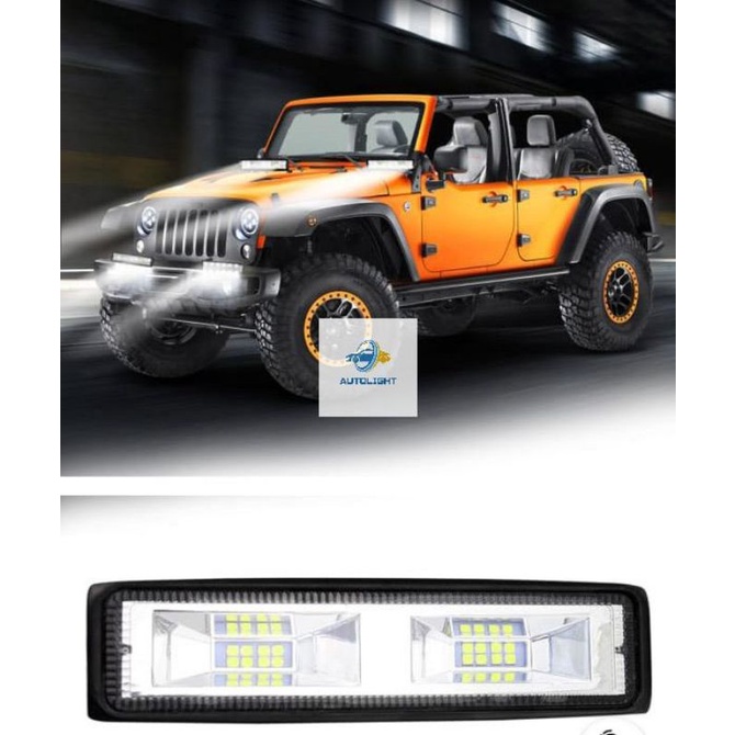 Lampu Tembak Cwl Cree 16 Mata LED 3030/36 Watt 6000K 12V Lampu Sorot Foglamp Mobil &amp;Motor Tembus