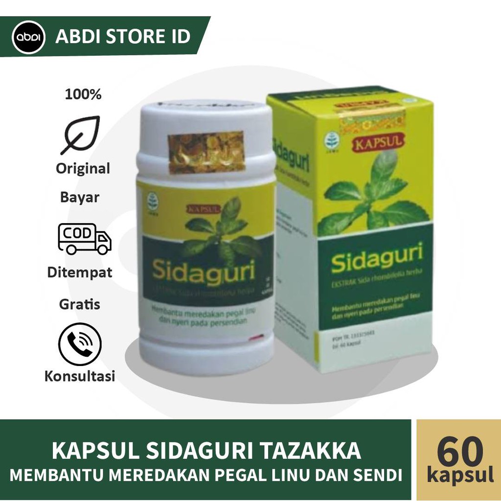 

Kapsu Sidaguri Tazakka Obat Herbal Nyeri Sendi Dan Pegal Linu
