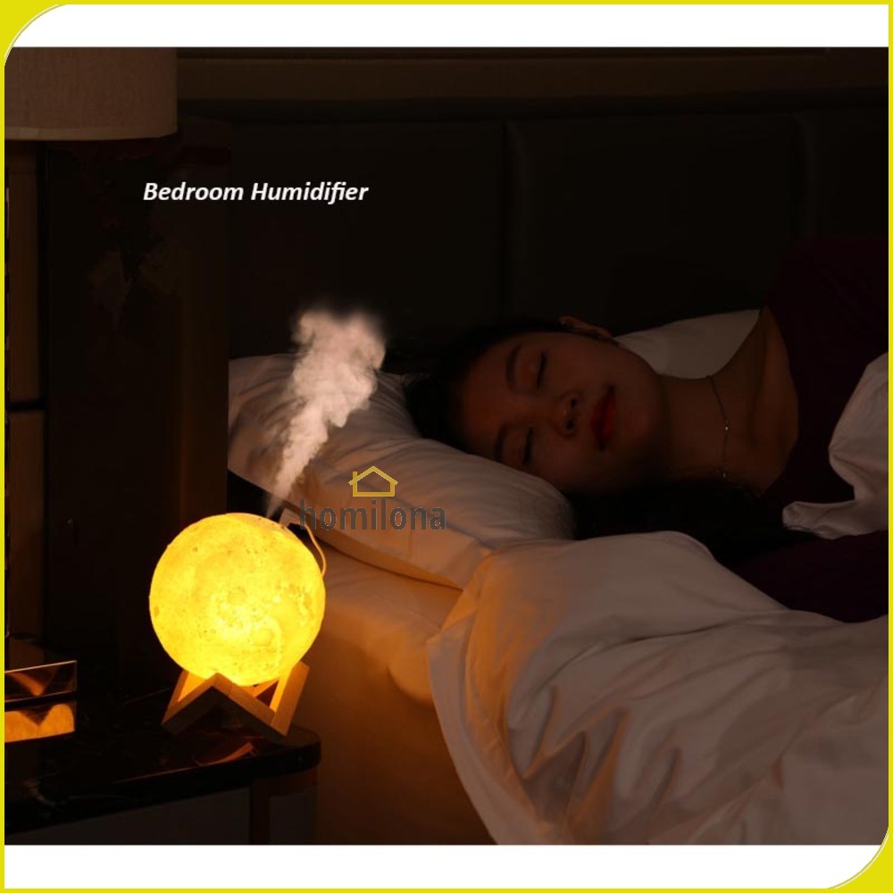 Humidifier Diffuser Aromaterapi Lampu Tidur Simulation 3D Moon Night Light - Taffware HUMI AX-08 / Alat Pengharum Ruangan Pelembab Udara Minyak Essential Oil Aromatherapy