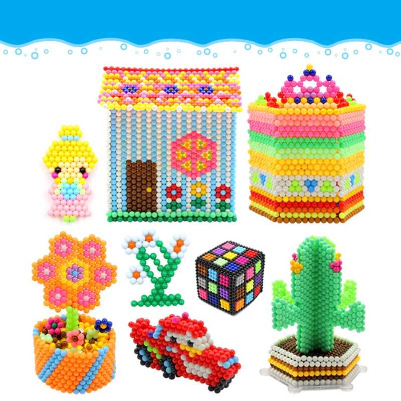 Yuanlebao Mainan Manik-Manik DIY Magic Mold Beads Puzzle 6000PCS - B24 ( Mughnii )