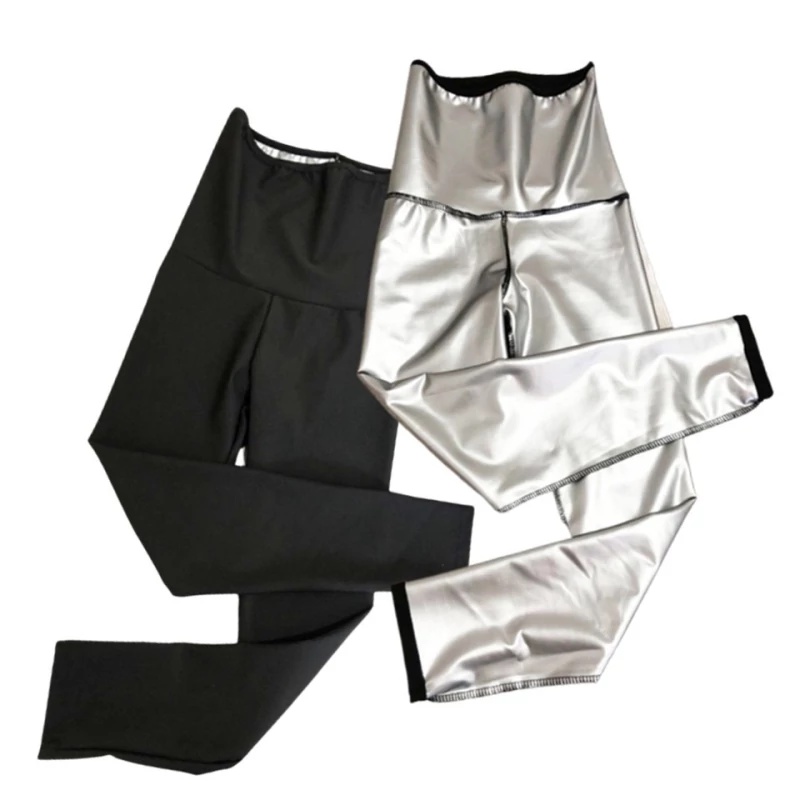 Celana Panjang Olahraga Wanita Efektif Pembakar Lemak Full Silver High Waist Semata Kaki SOLANIA