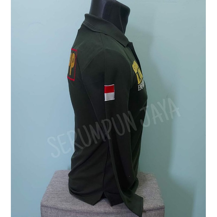 KAOS SATPOL PP HIJAU ARMY PANJANG - KAOS SATPOL PP - KAOS POL PP FULL BORDIR