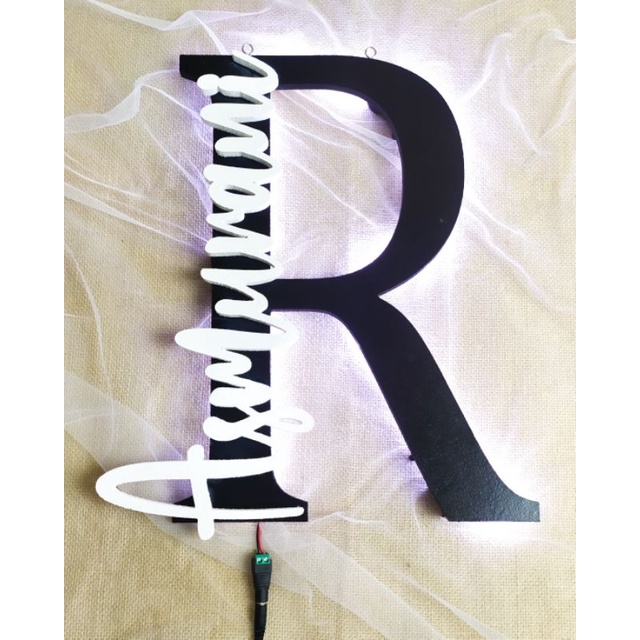 HURUF TIMBUL NYALA / Tinggi 15cm / HURUF NYALA / HURUF LAMPU / PLANG LAMPU MENYALA