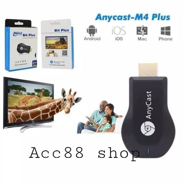 Anycast M4 Plus Hdmi Dongle Usb Wireless - HDMI Dongle Anycast M4 plus with cover blue