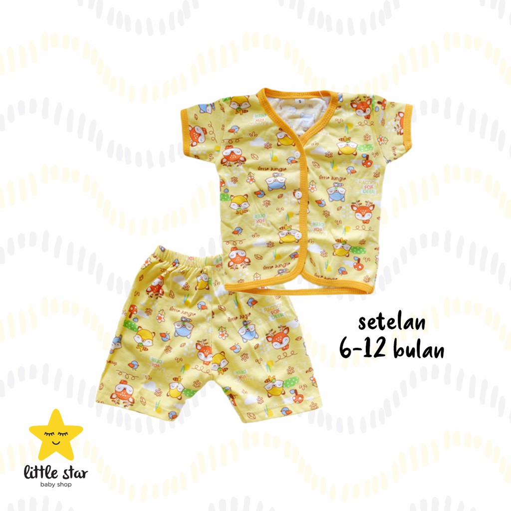 Y-lin Setelan Motif Lucu Anak Bayi Cewek Cowok | Baju Rumah Anak Bayi Unisex