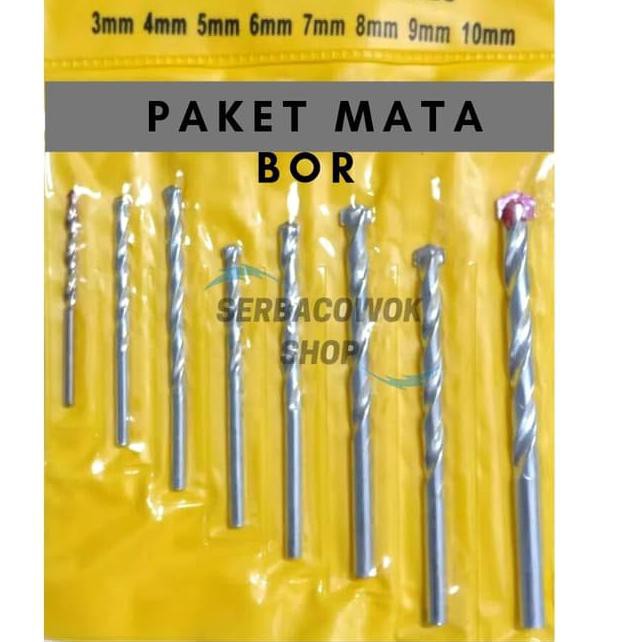 (ORIGINAL) Promo Mesin Bor Listrik Bor Tangan Kenmaster 10 Mm Plus Mata Bor Set,