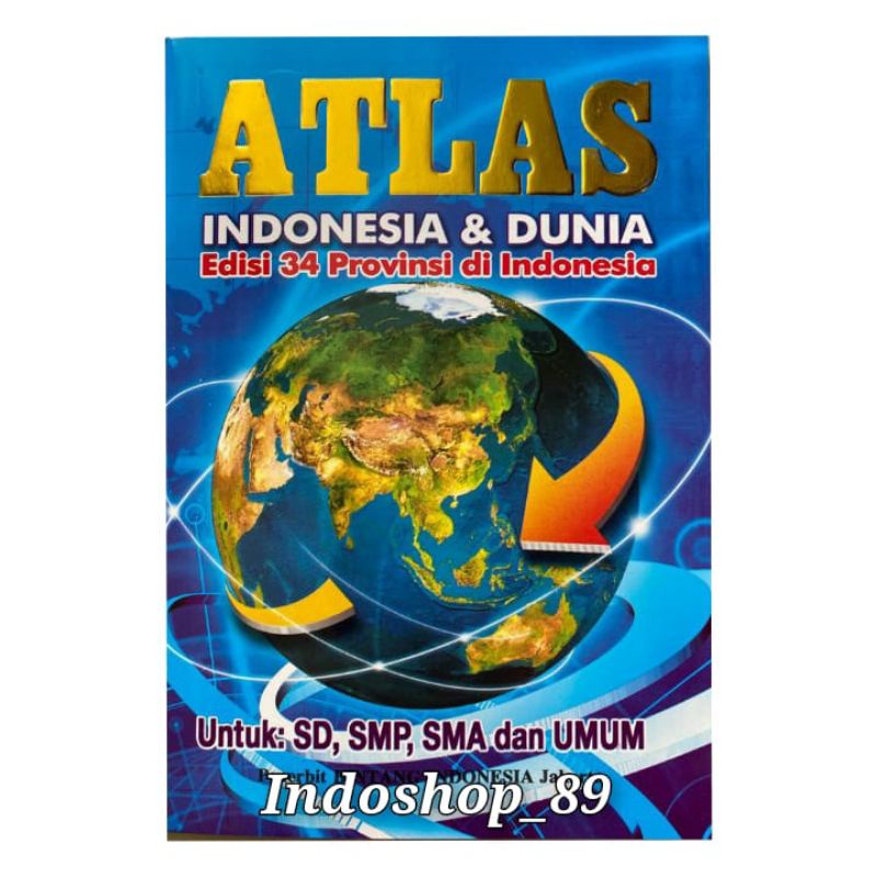 Buku Atlas Peta Indonesia dan Dunia